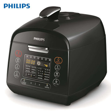 飞利浦（PHILIPS）电压力锅HD2180 高压锅 双胆家用智能5L容量 适合5-6人 黑色(黑色 热销)