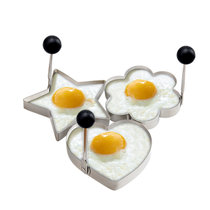 乾越 创意煎鸡蛋模具 不锈钢煎蛋器 磨具模型煎蛋圈 煎蛋模具(心形+梅花形+星形)