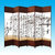 京好 包安装文化系列屏风 现代简约环保油画实木纯手工编织折叠办公隔断G160-2（4片起售）(沁园春 单面一片高170宽50厘米)