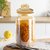 密封罐透明蜂蜜柠檬瓶泡菜坛子大号玻璃瓶食品调料茶叶储物罐带盖(【云朵盖】光身款-大号)
