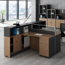 永岩钢木  木质屏风办公桌 职员桌 YY-0058(灰橡木 默认)