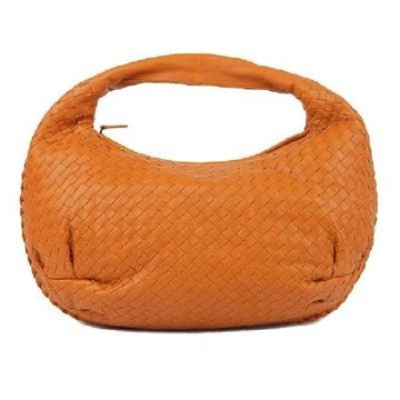 bottegaveneta宝缇嘉hobe系列橘黄色小号肩包