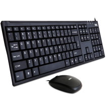 得力（deli） 3711 有线鼠标键盘套装USB键盘+鼠标 黑色(黑色)
