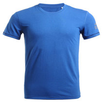 阿迪达斯 ADIDAS男装2016新款 纯色透气休闲运动T恤AK0675 AK0685(蓝色 XL)
