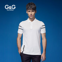G&G2017夏季新品纯棉男装短袖POLO衫休闲运动衫修身短袖上衣免烫(白色 XXXL)