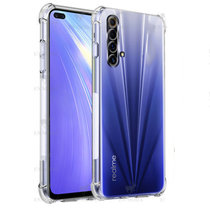 realme x50m手机壳 RealmeX50M手机套 保护壳 透明硅胶软壳全包防摔气囊保护套+钢化膜+指环支架