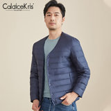 CaldiceKris （中国CK）男士V领长袖羽绒服CK-F9501(蓝色 XXXL)