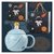 创意ins星空宇航员礼物水杯卡通陶瓷马克杯带盖勺家用牛奶咖啡杯kb6(天蓝星球杯+勺盖(礼盒加袋))