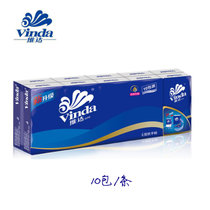 维达手帕纸   手帕纸系列蓝色经典4层长款10包/条  V0005