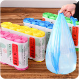 垃圾袋包装随机A278 彩色一次性点断式垃圾袋厨房塑料袋150只大号垃圾袋lq5008(一代蓝色)
