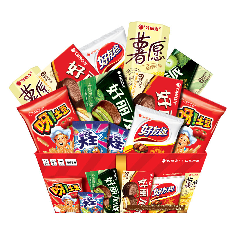 好丽友全家福大礼盒1298g内含派薯愿呀土豆好友趣扭扭大王产品返回
