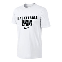 Nike耐克2016夏男款运动休闲圆领透气字母短袖T恤(白色 L)