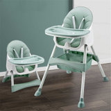 ALCOCO宝宝餐椅儿童餐椅宝宝吃饭便携式座椅绿色高款BSK80302 量身打造 多方位守护
