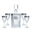 BOHEMIA 捷克手工水晶酒具七头波西米亚银色瓦萨奇系列冰纹理 酒樽套装礼品