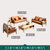 简树 北欧风格实木沙发 现代简约1+2+3小户型榉木日式客厅布艺沙发组合(单人位+双人位+三人位+茶几)
