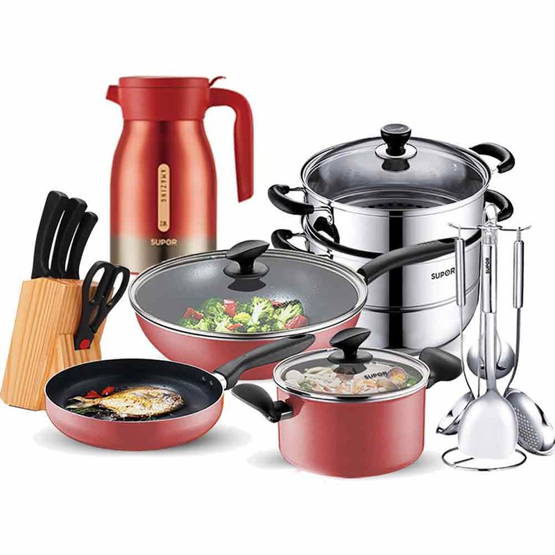 苏泊尔supor匠心之道全能畅享居家超能组合套装vtp2002套锅七件套t