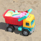 乐佳凡儿童沙滩戏水玩具早教工具挖沙漏铲子玩沙土玩雪亲子互动套装沙滩车玩具礼物 四轮沙滩车（货号：236-5）(黄色 版本)