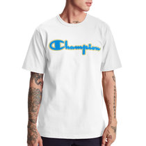 Champion男士圆领白色印花字母T恤 GT19-Y08205-100XS白 时尚百搭