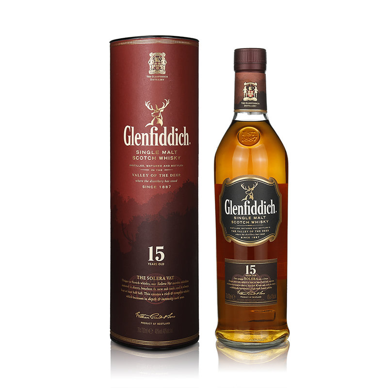 【英国中酒网威士忌洋酒图片】中酒网 格兰菲迪15年单一麦芽威士忌 40