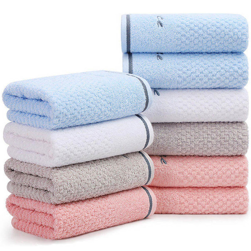 洁丽雅纯棉吸水绣花毛巾10条装6834cm吸水性强