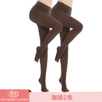 浪莎丝袜女春秋款中厚天鹅绒连裤袜薄款防勾丝黑肉色连体打底袜夏(GM/98353/咖2 均码)