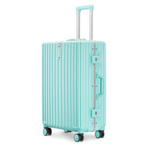 铝框箱子行李箱学生拉杆箱24寸女旅行箱20寸登机拉箱密码箱小清新(24 寸 tiffany蓝（铝框款）)
