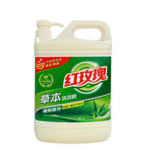 红玫瑰草本洗洁精1.7kg芦荟绿茶提取物 植物精华温和不伤手 A类食品级