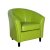 【百伽】美式皮质围椅 单人位沙发 圈椅 酒店椅 接待椅(绿色)