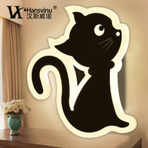 汉斯威诺现代简约壁灯温馨床头新颖创意亚克力小猫造型宜家书房灯奇特个性灯饰具HS304036(默认值（请修改）)