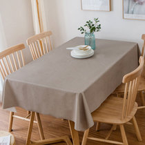 纯色桌布防水防油防烫免洗pvc北欧ins风网红餐厅台布茶几布书桌垫(140*200cm 麦灰)