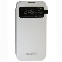 三星（Samsung）手机套手机壳保护套保护壳原装皮套S4/盖世4/I9500/I9508/I959/I9502智能天窗休眠（白色）