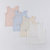 Petitkami2021夏季儿童婴儿新款男女宝斑马烧花系列背心睡衣内衣(90 蓝色)