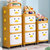 ALCOCO儿童玩具收纳柜抽屉式零食储物柜宝宝婴儿衣柜绘本话书置物架4层黄色M519-4YM黄 萌鸭造型 材质安全