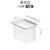 冰箱收纳盒厨房食物带手柄储物盒水果鸡蛋杂粮盒子透明带盖保鲜盒(小号1.1L【一个装】 默认版本)