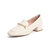 森达2021春季新品商场同款通勤石头纹羊皮革女皮单鞋3RT02AM1(米白 37)