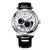 尼尚(Nesun)手表全自动机械手表镂空男表 飞轮男士手表 夜光防水男士表(黑色皮带款MN9810-GBK)