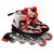 乐士ENPEX溜冰鞋儿童成人用可调直排轮滑鞋旱冰鞋MS168(红色 S码（32-35）)