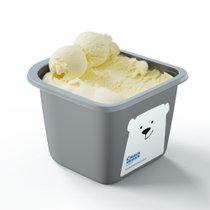 白熊萨沙【国美真选】俄罗斯进口蜜香冰淇淋1kg*1盒 天然乳制品 不含植物脂肪 不含一滴水