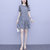 亿梦诗 2021年夏季新款圆领花色清新减龄韩版连衣裙ET1214(粉红色 XXXL)
