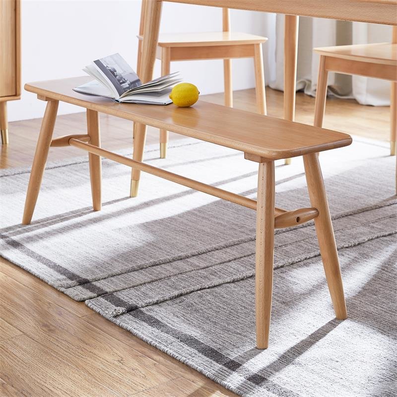 长条凳实木凳子凳木板凳家用换鞋凳床尾凳简约餐凳长板凳(原木色-榉木