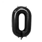 网红儿童生日派对数字气球40寸装饰场景布置女孩拍照创意道具ins(黑色0)