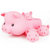 小猪洗澡玩具橡胶发声戏水洗澡玩具婴幼儿抓握练习小猪造型四件套网装玩具