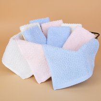 三利 方巾/擦汗巾 纯棉便携式手帕素色小毛巾(方巾10条-米*3 粉*3 蓝*4 默认版本)