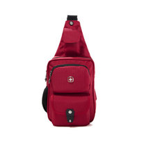 瑞士军刀单肩斜挎包胸包 户外运动旅行包 大容量 男女款包包SA8100(红色)