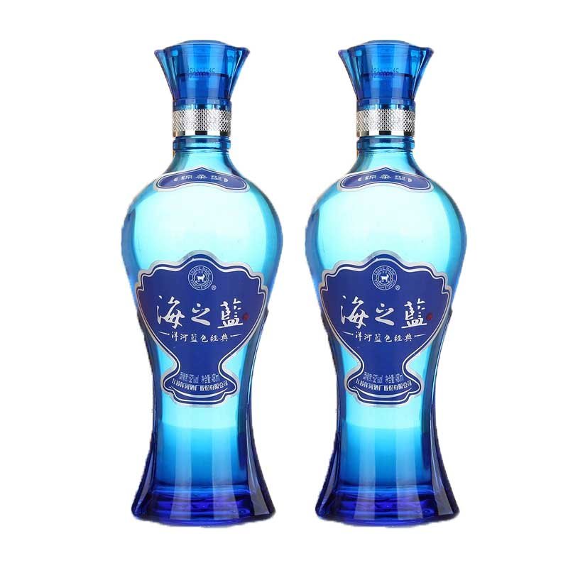 国美酒业洋河52度海之蓝绵柔型白酒480ml2瓶装