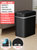 智能垃圾桶家用厕所客厅带盖创意自动垃圾桶卫生间马桶纸篓感应式(电池款-黑智能感应+按键加大号 默认版本)