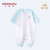 小米米minimoto新生儿长袖和连身连体衣哈衣爬服宝宝内衣(粉蓝-旅行家对襟 80cm（9-18个月）)