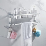 九牧(JOMOO)卫浴挂件浴室多功能置物架浴巾架毛巾架937028(默认)