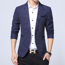 秋季男士休闲西服男韩版修身薄款青年小西装外套男便西潮英伦上衣 5188(蓝色 XL)