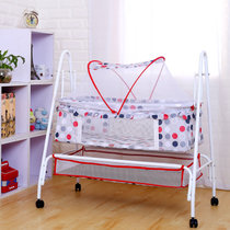 欧式铁艺婴儿床208宝宝摇篮童床(红色圈圈+赠品)